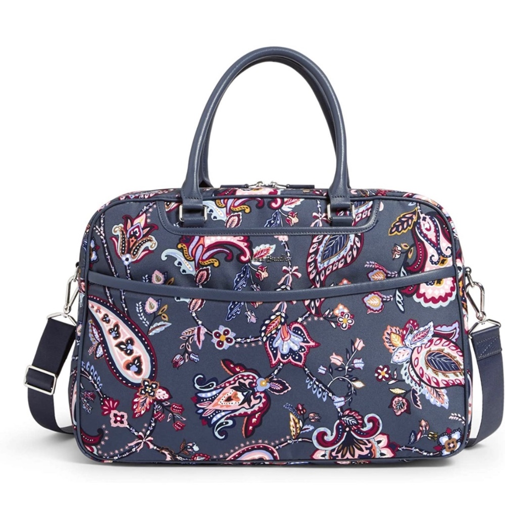 NWT Vera Bradley Lay Flat Weekender Travel Luggage in Felicity Paisley